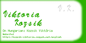 viktoria kozsik business card