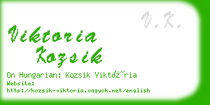 viktoria kozsik business card